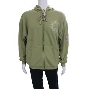 Boys Lie Unisex Full-zip Hoodies Green Comic Graphic Print Size XS